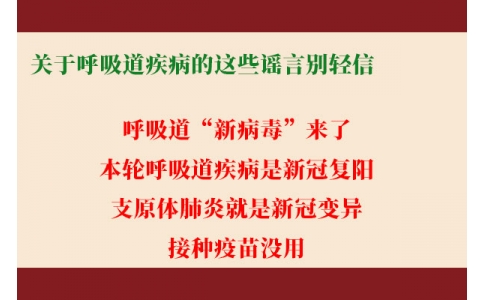 關于呼吸道疾病的這些謠言別輕信！